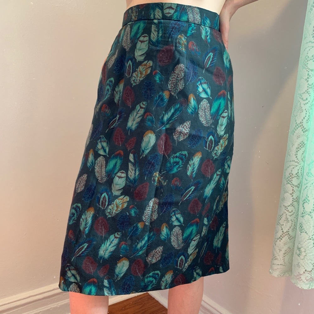 Norton Ditto 80’s 100% Wool Teal Feather Skirt